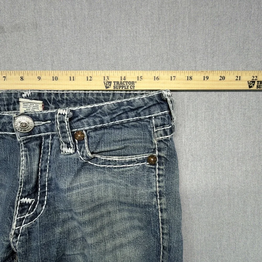 Vintage True Religion Jeans Men's 33x30 Johnny Super T Whisker Fade Made in USA